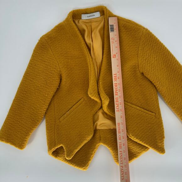 Thakoon Mustard Yellow Alpaca Blend Blazer Jacket Women’s Size 2 Fall Chic - Picture 5 of 6